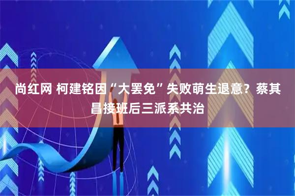 尚红网 柯建铭因“大罢免”失败萌生退意？蔡其昌接班后三派系共治